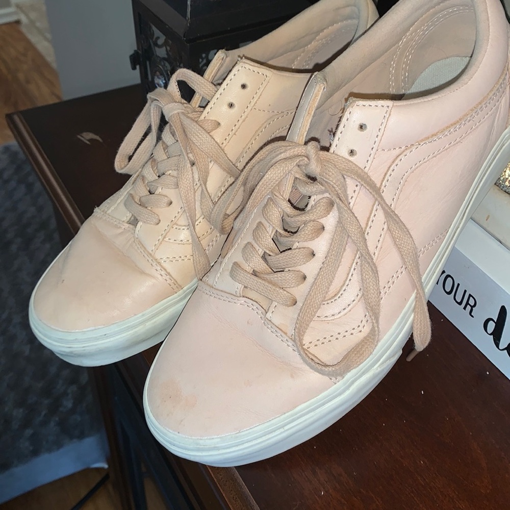 Vans Old Skools Sepia Rose All Leather Tennis Shoe sz M 8 W 9.5